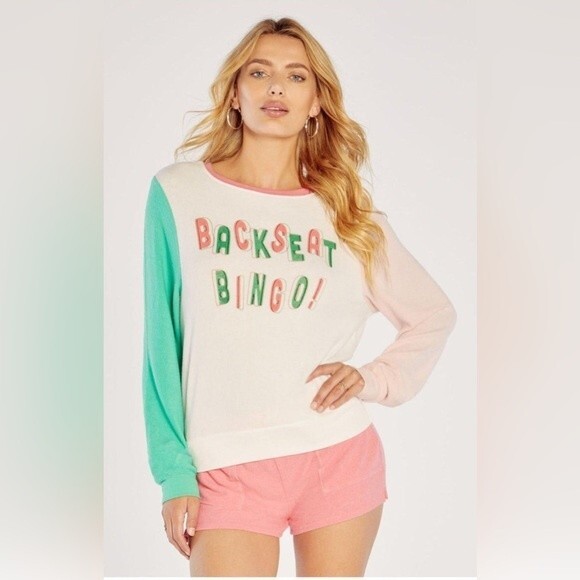 NWT! WILDFOX BACKSEAT BINGO BAGGY BEACH JUMPER SWEATSHIRT medium - Picture 1 of 8